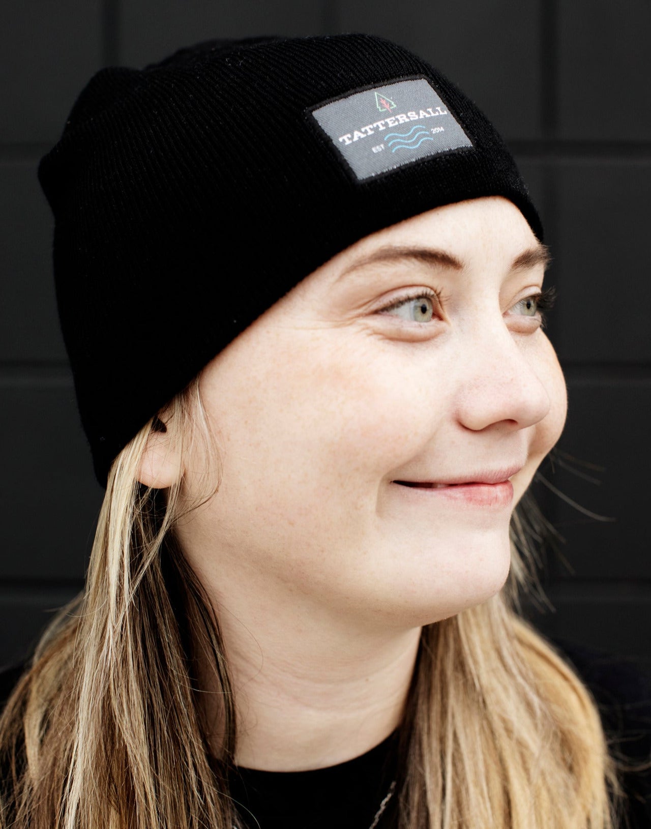 Tattersall Black Beanie