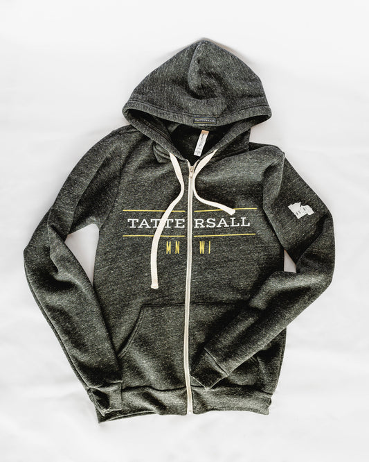 Unisex zip front Hoodie (Charcoal Grey)